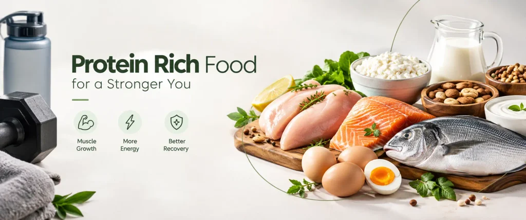 Protein rich food banner img