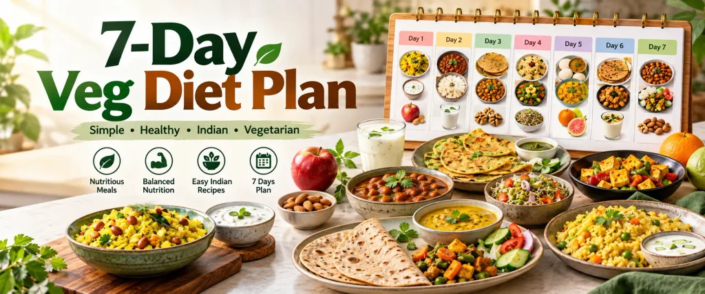 7 days veg diet plan